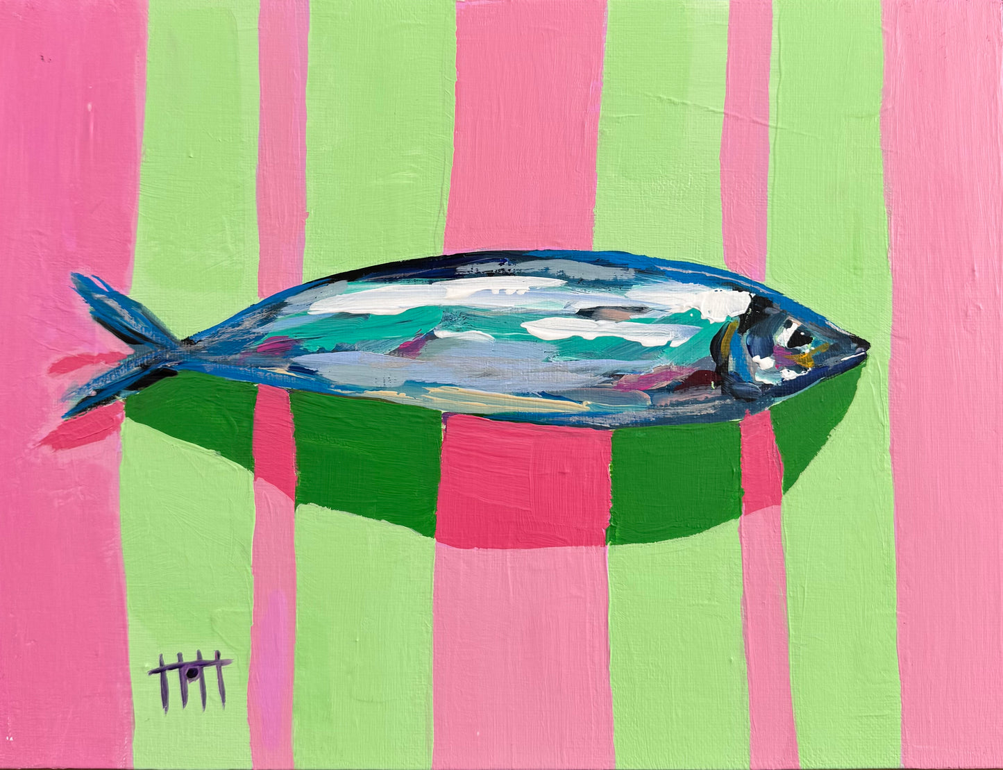 Green & pink stripes