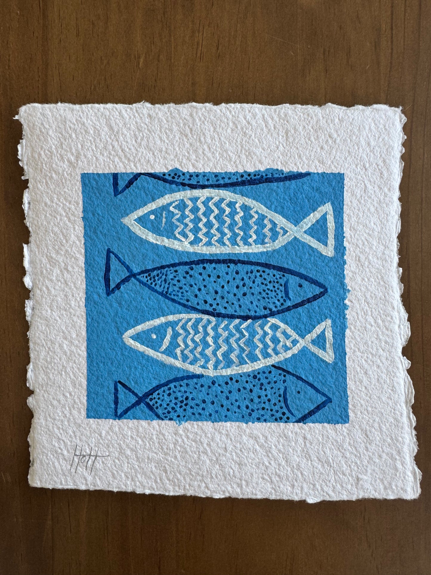 Fish sketch on paper